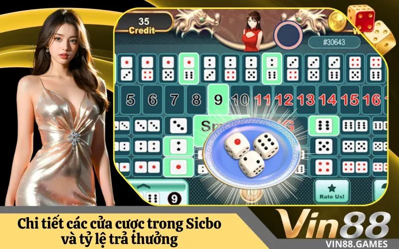 Chi tiết các cửa cược trong Sicbo và tỷ lệ trả thưởng